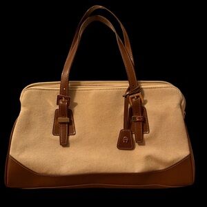 Etienne Aigner Tan and Brown Shoulder Bag